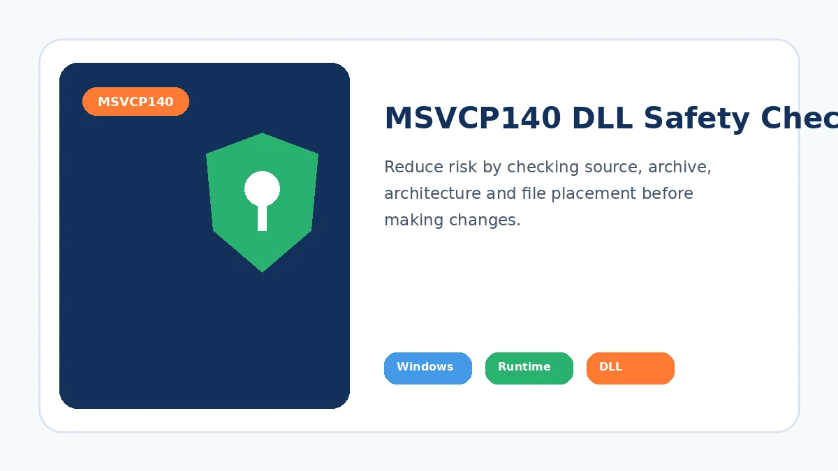MSVCP140 DLL Safety Checks Before You Download or Install