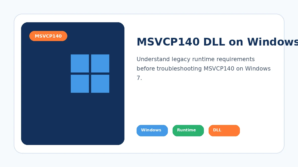 MSVCP140 DLL on Windows 7: Legacy System Compatibility