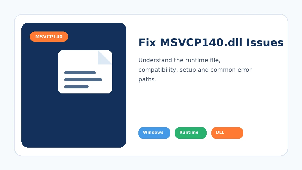 MSVCP140 Windows runtime troubleshooting visual